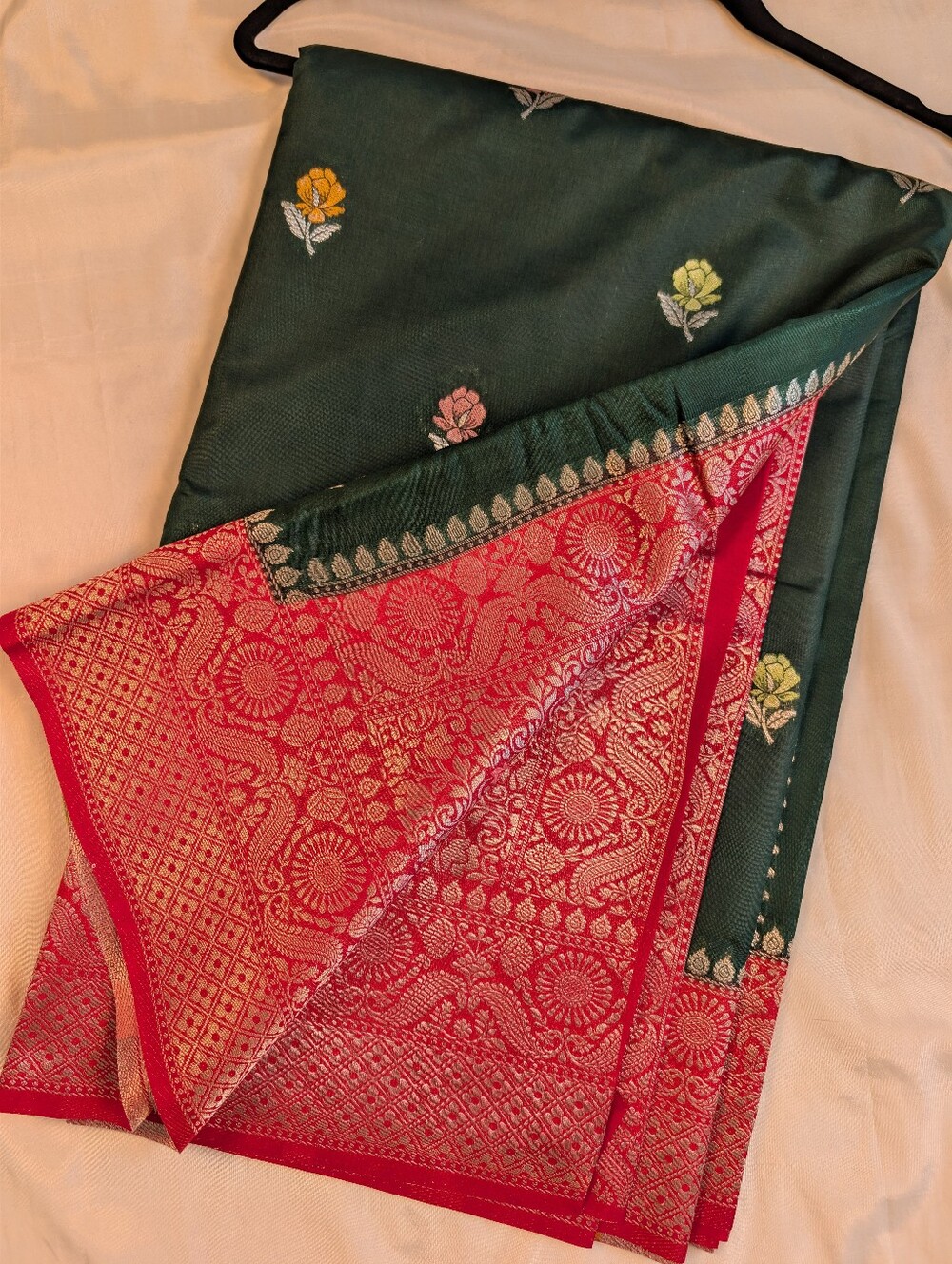 Semi Tussar Silk Saree With Running Blouse( FIXED PRICE)